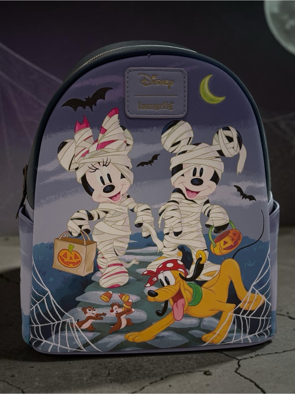 Loungefly Disney Halloween Mickey & Minnie Mummy Backpack NEW WITH TAGS